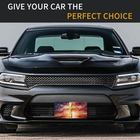 American Flag License Plates, Decorative Car Front License Plate Metal Car Plates, Vanity Tags, Aluminum Novelty License Plates 6×12 Inch in Kuwait