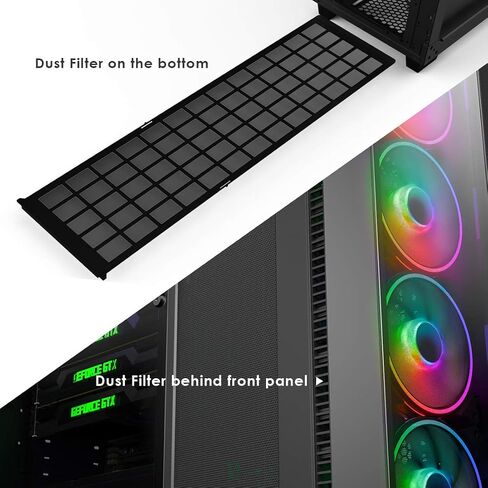 حافظة ألعاب anidees AI Raider XL من الزجاج المقوى ببرج كامل XL-ATX/E-ATX/ATX، تدعم مشعاع 12 × 5.25 بوصة، مشعاع 480/360، AI-RA-XL (حافظة الكمبيوتر الشخصي فقط) in Kuwait
