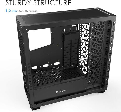 حافظة ألعاب anidees AI Raider XL من الزجاج المقوى ببرج كامل XL-ATX/E-ATX/ATX، تدعم مشعاع 12 × 5.25 بوصة، مشعاع 480/360، AI-RA-XL (حافظة الكمبيوتر الشخصي فقط) in Kuwait