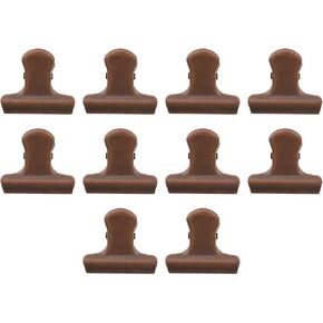 10pcs Small Chip Clip 1 Inch Metal Food Bag Clips Binder Clips Hinge Clip Paper Clamps Heavy Duty for Kitchen Food Packages and Office(Black) in Saudi Arabia