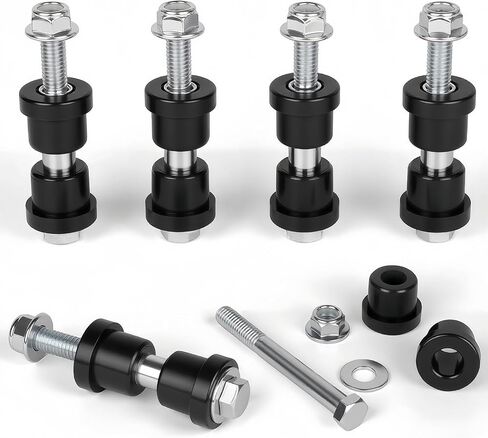 Golf Cart Rear Leaf Spring Bushings Kit with Screws Nuts for 1994-Up EZGO TXT & Medalist Gas/Electric, Polyurethane Bushing and Sleeves with Bolts Replace OEM #70289-G01 70291-G02 00665-G9 in Saudi Arabia
