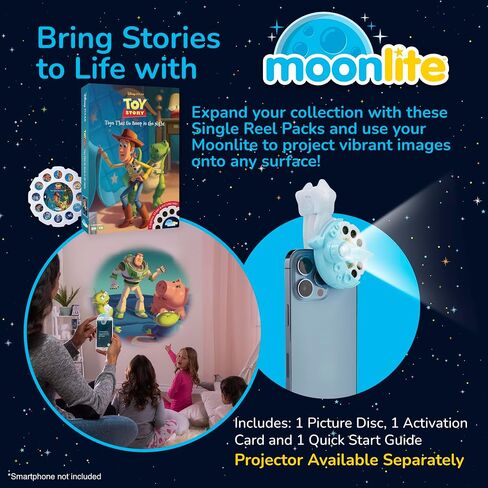 Moonlite Storytime The Incredibles Storybook Reel، طريقة سحرية للقراءة معًا، قصة رقمية لجهاز العرض، تأثيرات صوتية ممتعة، هدايا تعليمية للأطفال من عمر سنة واحدة فما فوق in Kuwait