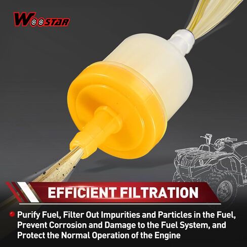 WOOSTAR Gas Fuel Filter Hose Line Switch Replacement for 50cc 110cc 125cc 150cc 250cc ATV Pit Dirt Bike Yellow in Saudi Arabia