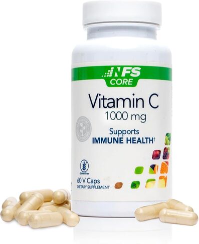 NF Sports Immune Defense, Vitamin C with Zinc, Dietary Supplement, Daily Vitamins, Includes Vitamin B6 & B2, Immunity Booster Vitamin Powder, Drink Mix, No Preservatives, Natural Sweeteners (Orange) in Saudi Arabia