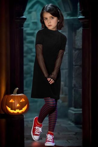 زي مصاصي الدماء للفتيات من BesserBay Halloween للفتيات مع بنطال ضيق من 4 إلى 12 سنة in Kuwait