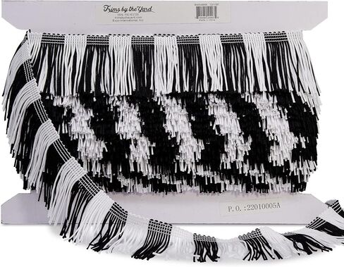 Trims by the Yard 2" Striped Multicolor chainette Fringe Mardigras | Mardi Gras | (5 Yard Cut) Trim in Saudi Arabia