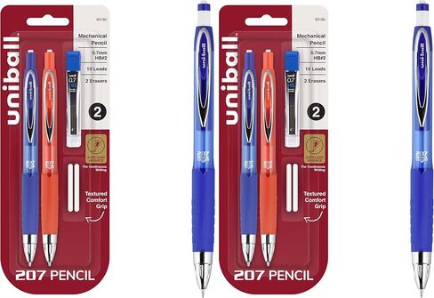 Uniball Signo 207 Mechanical Pencil Starter Kit, 0.7mm HB #2 | Office Supplies by Uni-ball like Ink Pens, Colored Pens, Fine Point, Smooth Writing Pens, Ballpoint Pens in Kuwait