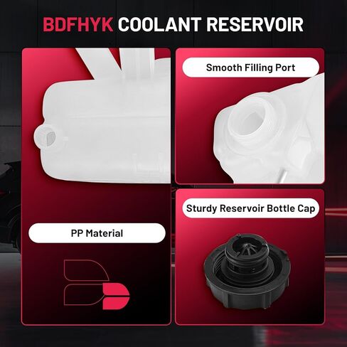 BDFHYK Engine Coolant Expansion Reservoir Overflow Tank Compatible with 2000-2007 Ford Taurus Mercury Sable Replace 603-203 11808A DAKG-8100Z FRT1501C SK603203 1F1Z8A080AA 9C3Z8101B F6DZ8100A in Kuwait