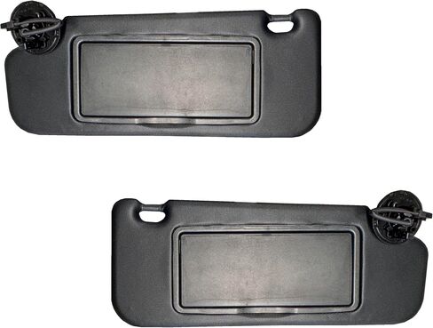 Sun Visor Fits for Chevy Cruze 2011-2016 Pair Set Left+Right Gray Titanium Three Screws 2MPLASTIC (Gray) in Saudi Arabia