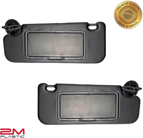 Sun Visor Fits for Chevy Cruze 2011-2016 Pair Set Left+Right Gray Titanium Three Screws 2MPLASTIC (Gray) in Saudi Arabia