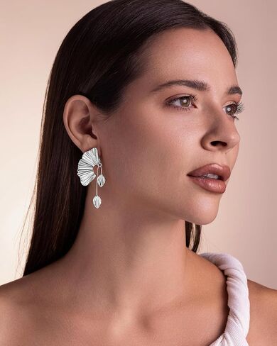 Statement Earrings for Women, Gold Dangle Earrings, Statement Earrings, Gold Statement Earrings,Gold Accessories for Women by SNGIA, Gold Dangle Earrings for Women, Chunky Gold Earrings, Fashion Earrings for Women, Gold Earrings for Women Trendy, 18K Gold in Kuwait