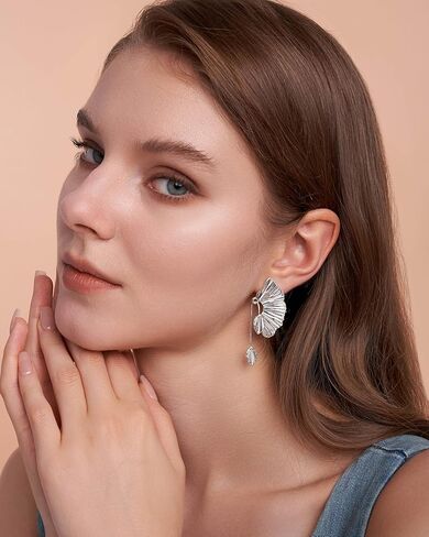 Statement Earrings for Women, Gold Dangle Earrings, Statement Earrings, Gold Statement Earrings,Gold Accessories for Women by SNGIA, Gold Dangle Earrings for Women, Chunky Gold Earrings, Fashion Earrings for Women, Gold Earrings for Women Trendy, 18K Gold in Kuwait