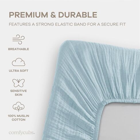 Muslin Fitted Changing Pad Cover, Extra Soft Diaper Changing Station Covers for Baby Girls Boys, Changing Pad Sheets Neutral by Comfy Cubs, Blush in Saudi Arabia