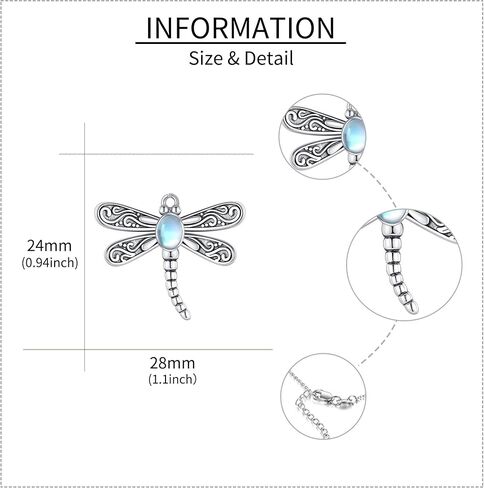 ONEFINITY Dragonfly Necklace 925 Sterling Silver Dragonfly Pendant Necklace Cute Dragonfly Jewelry Gifts for Women Girls in Kuwait