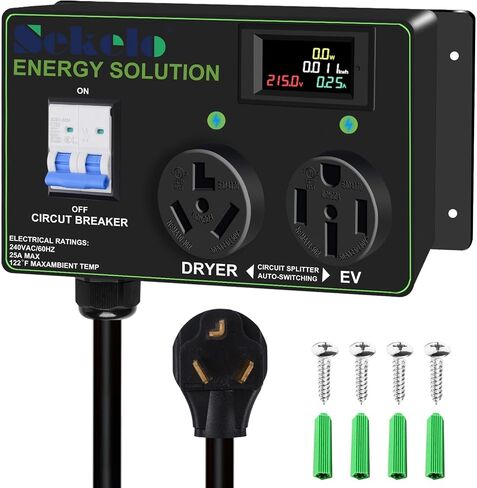 تكامل شحن EV الذكي: مفتاح الطاقة التلقائي Sekelo للمجفف والمركبة الكهربائية، NEMA 10-30، شحن سريع، عرض في الوقت الحقيقي in Kuwait