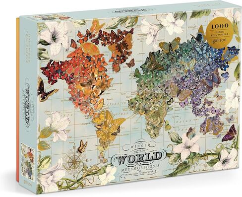 Galison Wendy Gold USA State Flowers Puzzle, 1000 Pieces, 20" x 27" – Jigsaw Puzzle Featuring a Colorful Illustration – Thick Sturdy Pieces, Challenging Family Activity, Great Gift Idea in Kuwait