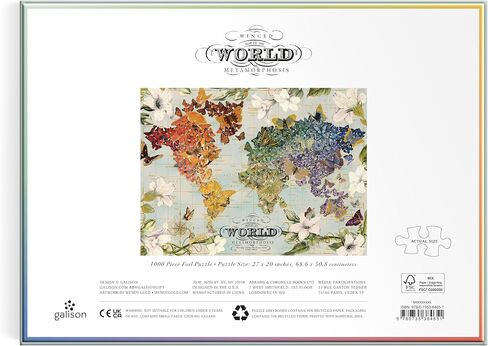 Galison Wendy Gold USA State Flowers Puzzle, 1000 Pieces, 20" x 27" – Jigsaw Puzzle Featuring a Colorful Illustration – Thick Sturdy Pieces, Challenging Family Activity, Great Gift Idea in Kuwait