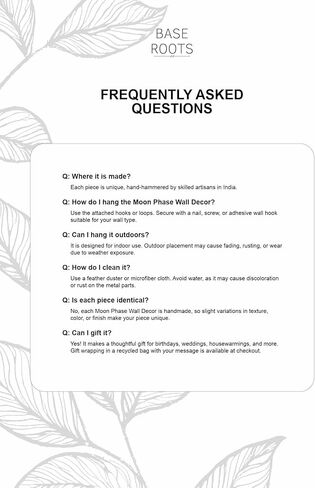 Moon Phase Wall Decor [Handmade Hammered Gold Metal 7 Moons 34" Banner] Phases of the Moon, Celestial Lunar Decorative Vertical Wall Art, Bohemian Aesthetic, Boho Decor for Living Room Bedroom Gift in Kuwait