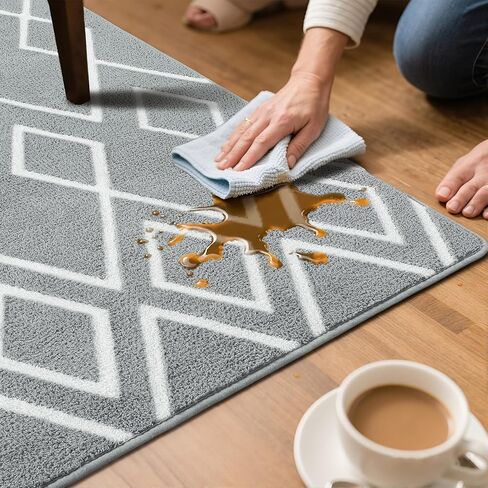 Shag Rug for Bedroom, 4x6 Feet Black Area Rugs with Memory Foam for Living Room Dorm, Fluffy Shaggy Machine Washable Moroccan Geometric Carpet for Girls Kids Nursery Play Room Indoor in Kuwait