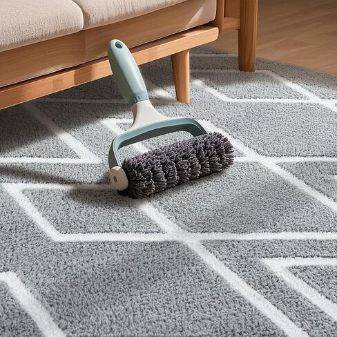 Shag Rug for Bedroom, 4x6 Feet Black Area Rugs with Memory Foam for Living Room Dorm, Fluffy Shaggy Machine Washable Moroccan Geometric Carpet for Girls Kids Nursery Play Room Indoor in Kuwait