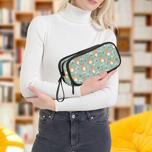 Pencil Case Large Big Capacity Soccer Ball Pencil Bag for Girls Boys Soccer Field Zippers Pen Bag Holder Pouch Box Makeup Bag 3 Compartment Portable Stationery Storage for College Students School in Kuwait