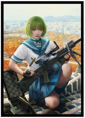 Fantasy North - Akako - Chainsaw Maid - 100 أكمام بطاقات تداول TCG ناعمة غير لامعة - رسوم متحركة - تناسب Magic MTG Commander Pokemon وألعاب البطاقات الأخرى - أكمام بطاقات اللعب in Saudi Arabia
