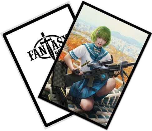 Fantasy North - Akako - Chainsaw Maid - 100 أكمام بطاقات تداول TCG ناعمة غير لامعة - رسوم متحركة - تناسب Magic MTG Commander Pokemon وألعاب البطاقات الأخرى - أكمام بطاقات اللعب in Saudi Arabia