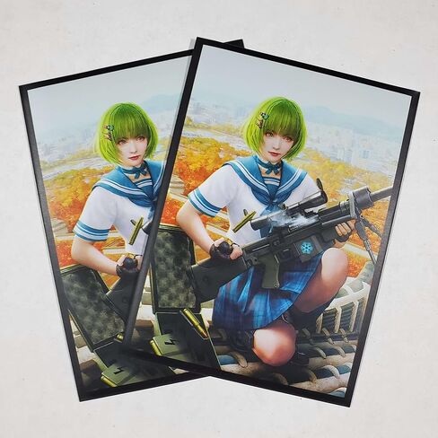 Fantasy North - Akako - Chainsaw Maid - 100 أكمام بطاقات تداول TCG ناعمة غير لامعة - رسوم متحركة - تناسب Magic MTG Commander Pokemon وألعاب البطاقات الأخرى - أكمام بطاقات اللعب in Saudi Arabia
