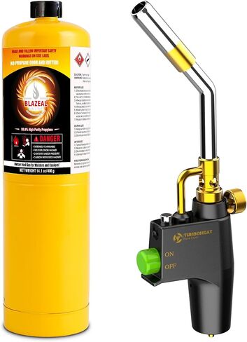 High-Intensity Propane Torch Head,Auto Trigger Start MAPP MAP Gas Torch,Heavy Duty Propane Torch Head with Igniter Metal Handle MAP PRO Gas Torch Kit Blow Torch for Soldering Welding Brazing in Saudi Arabia
