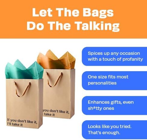 "This Present Doesn't Suck" Funny Gift Bags, 2 piece set in Kuwait