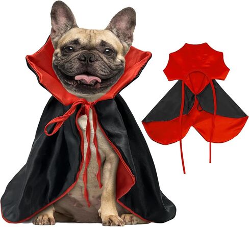 pextian هالوين الكلب مصاص دماء زي، هالوين الكلب عباءة زي الرأس، الكلب الشيطان زي الكلب مصاص دماء عباءة الرأس، هالوين ازياء الكلب للحيوانات الأليفة الصغيرة والمتوسطة الكبيرة القطط in Kuwait