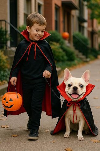 pextian هالوين الكلب مصاص دماء زي، هالوين الكلب عباءة زي الرأس، الكلب الشيطان زي الكلب مصاص دماء عباءة الرأس، هالوين ازياء الكلب للحيوانات الأليفة الصغيرة والمتوسطة الكبيرة القطط in Kuwait