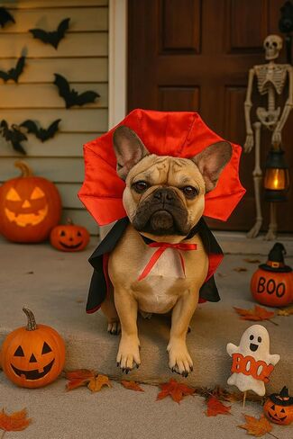 pextian هالوين الكلب مصاص دماء زي، هالوين الكلب عباءة زي الرأس، الكلب الشيطان زي الكلب مصاص دماء عباءة الرأس، هالوين ازياء الكلب للحيوانات الأليفة الصغيرة والمتوسطة الكبيرة القطط in Kuwait