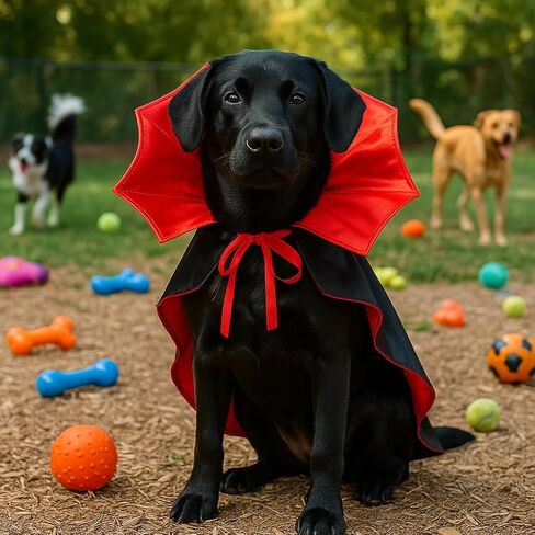 Pextian Halloween Dog Vampire Costume, Halloween Dog Cloak Costume Cape, Dog Devil Costume Dog Vampire Cloak Cape, Halloween Dog Costumes for Small Medium Large Pets Cats in Saudi Arabia