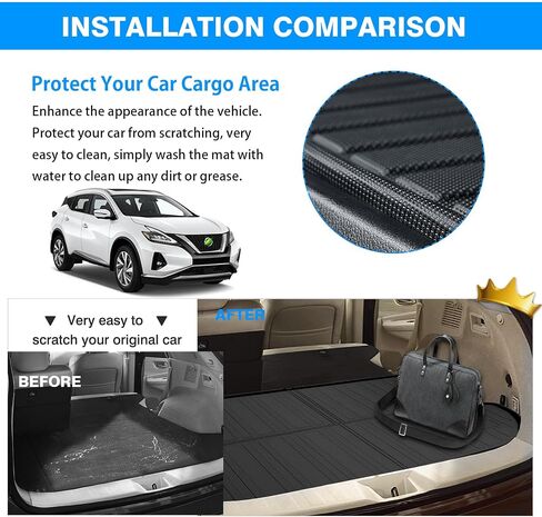 Powerty Compatible with Cargo Liner Nissan Altima Sedan 2024 2023 2022 2021 2020 2019 All Weather TPO Rear Cargo Liner in Kuwait