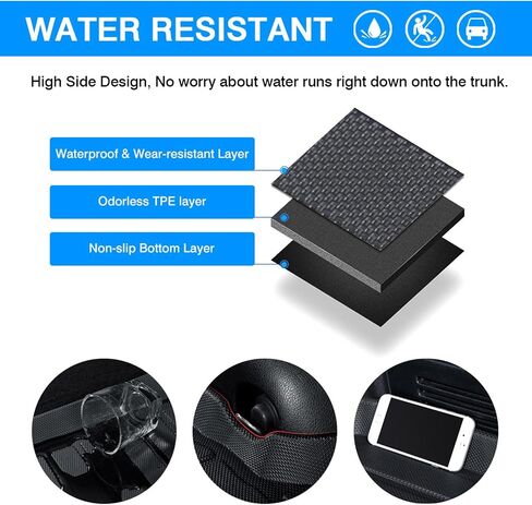 Powerty Compatible with Cargo Liner Nissan Altima Sedan 2024 2023 2022 2021 2020 2019 All Weather TPO Rear Cargo Liner in Kuwait