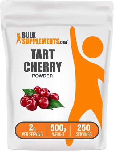 BULKSUPPLEMENTS.COM مسحوق الكرز التارت - مسحوق الفاكهة - مصدر مضادات الأكسدة - خالي من الغلوتين، بدون سكر مضاف - 2000 مجم (2 جرام) لكل وجبة، 250 حصة (500 جرام - 1.1 رطل) in Kuwait