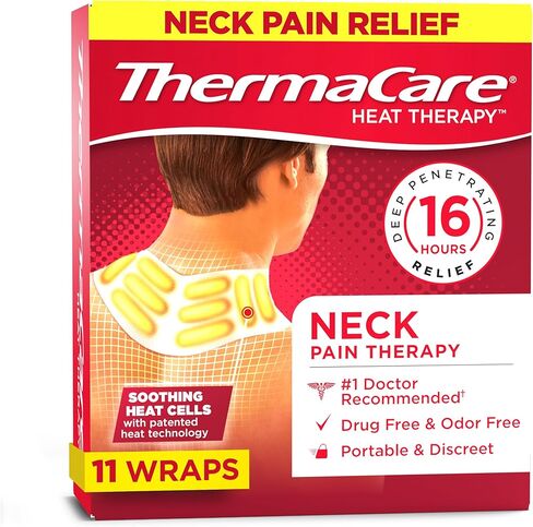 ThermaCare Heat Wraps, Neck & Shoulder Heating Pads & Pain Relief Patches, 5 Count in Kuwait