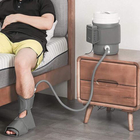 مجموعة العلاج البارد للركبة من WECIYGG Weciygg Cryo Cuff، آلة الضغط البارد للركبة، مبرد مياه الثلج، حزمة باردة للركبة لتخفيف آلام الركبة بعد الجراحة، رمادي، 1.0 عدد in Saudi Arabia