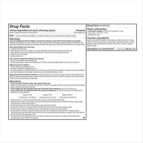 Nicorette Gum, 100 Count (Pack of 1) in Saudi Arabia