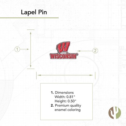 University of Wisconsin Lapel Pins Badgers UW Madison University College Logo Enamel Made of Metal (Pin A) in Kuwait