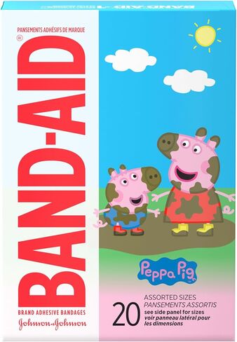 Band-Aid Brand Adhesive Bandages for Minor Cuts & Scrapes, Wound Care Featuring Pinkfong Baby Shark Characters for Kids and Toddlers, Assorted Sizes 20 ct in Saudi Arabia