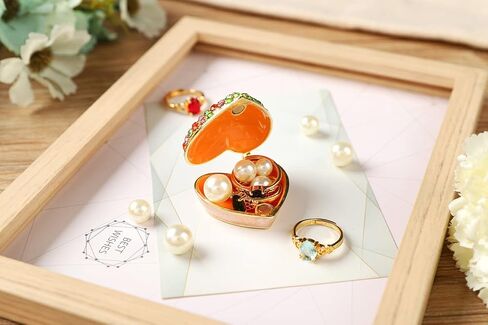 Janshe Cul Hollow Out Oval Egg Dragonfly Trinket Boxes Hinged Hand-Painted Flower Jewelry Box Ornaments Craft Gift for Home Decor in Kuwait