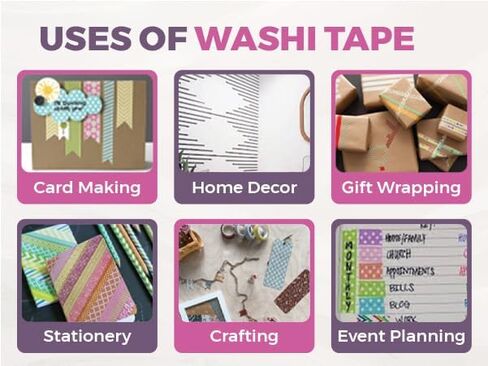 Syntego Red Glitter Washi Tape Decorative Craft Self Adhesive Stick On Sticky Glitter Trim in Kuwait