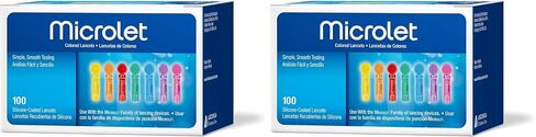 مشارط Ascensia MICROLET لفحص نسبة الجلوكوز في الدم، متعددة الألوان، عدد 100 in Kuwait