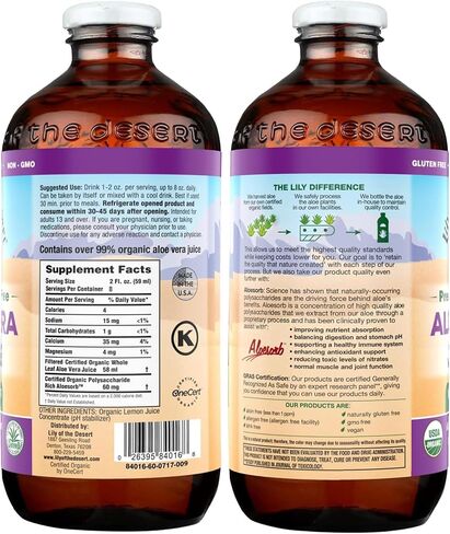 Lily of The Desert Aloe Vera Juice Whole Leaf, 16 Fluid Ounce in Kuwait