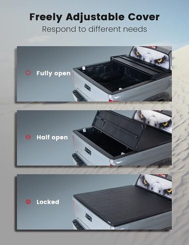 Logan Tonneau Cover Soft Roll up for 2017-2024 Honda Ridgeline,Truck Bed Covers Compatible with 2017-2024 Toyota Tacoma 5ft in Saudi Arabia