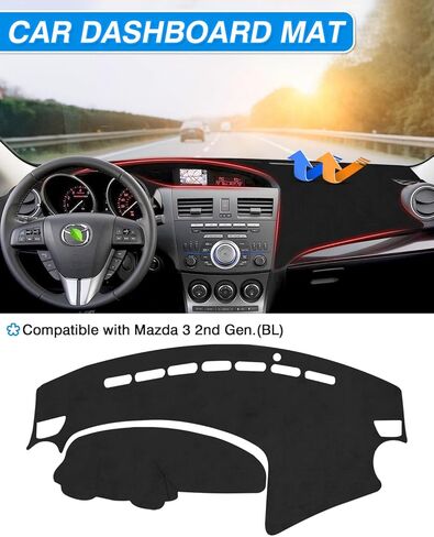 Cartist Dash Cover Custom Fit for Dodge Challenger 2015-2024 Accessories Dashboard Cover Mat Non-Slip Pad Carpet Anti-Glare in Kuwait