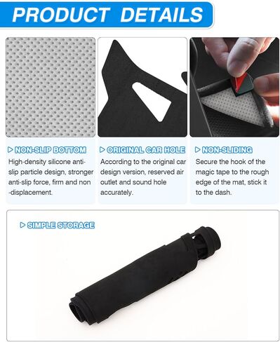 Cartist Dash Cover Custom Fit for Dodge Challenger 2015-2024 Accessories Dashboard Cover Mat Non-Slip Pad Carpet Anti-Glare in Kuwait