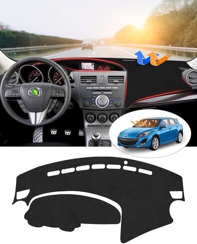 Cartist Dash Cover Custom Fit for Dodge Challenger 2015-2024 Accessories Dashboard Cover Mat Non-Slip Pad Carpet Anti-Glare in Kuwait